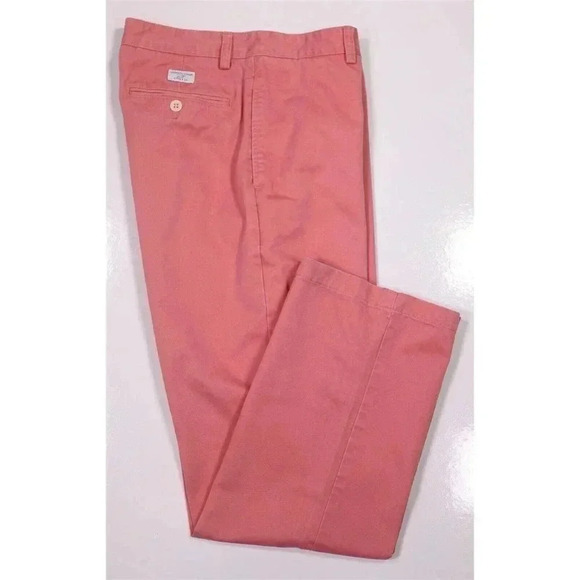 Vineyard Vines Pink Cotton Flat Front Club Pant Chino Trousers Pants 28x30 - Picture 1 of 6